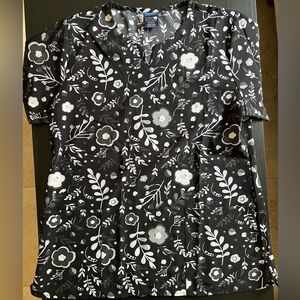 NWOT Floral Scrub Top